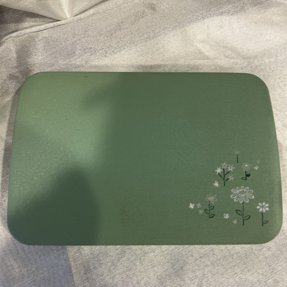 Farrington Vintage Clamshell Jewelry Case 60s Travel USA Classic Green 6.5"x4.5"